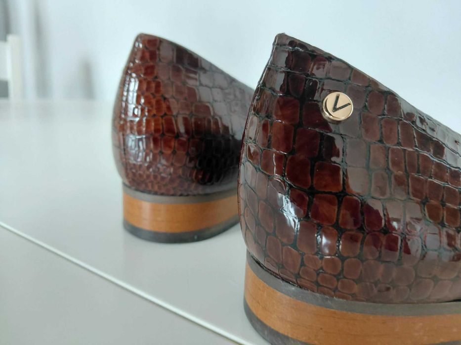 Buty damskie ze skóry, brązowe, Venezia