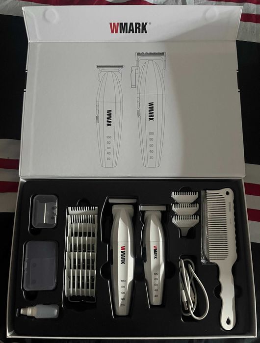 Wmark - Máquina Corte + Trimmer +  Shaver + Tesoura Titan C/ Acessórios