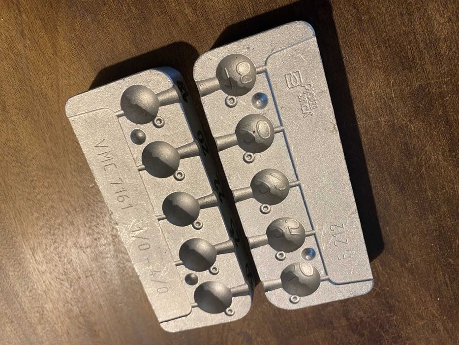 Molde chumbadas cabeçotes/cabeças