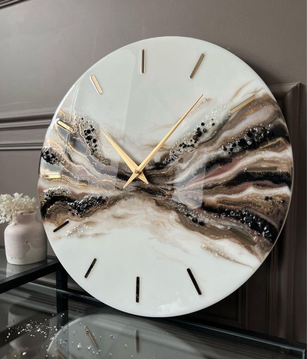 Годинник з епоксидної смоли, часы из эпоксидной смолы, подарунок