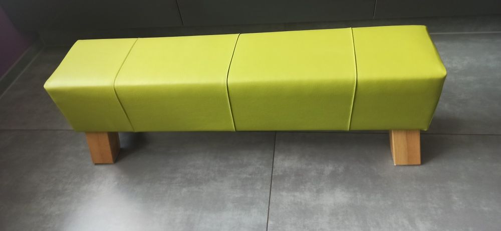 Ryczka kozioł krzesło siedzisko sofa ławka kanapa puf skóra drewno