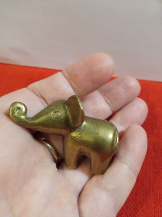 Słonik mosiądz PRL