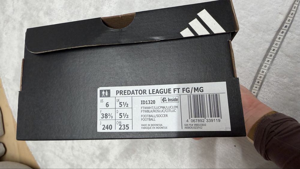 Adidas nowe skora korki Predator league ft fg/mg 38 2/3 białe okazja