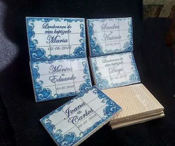 Azulejos magnéticos lembranças, casamentos, baptizados...