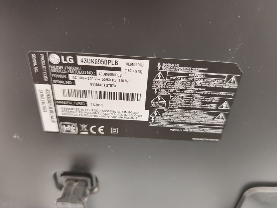 TV televisão LG 43 polegadas 43UK6950PLB