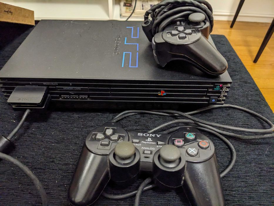 Consola PS2 - 2 comandos - 19 Jogos - Cabos Original a Funcionar 100%