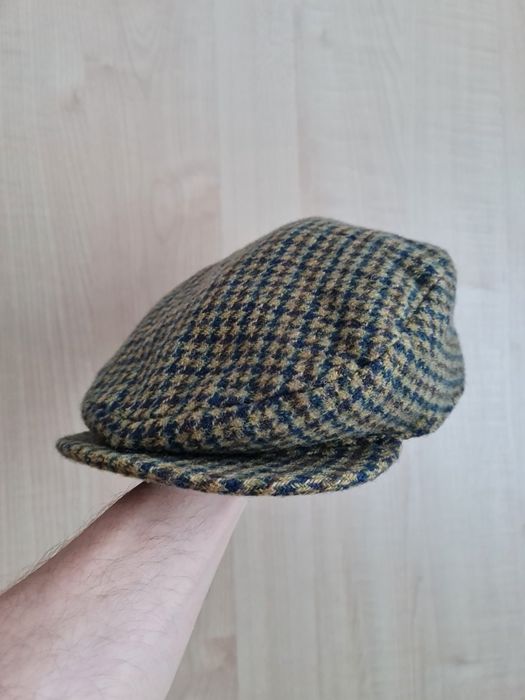 Wełniany kaszkiet w pepitkę Vintage Retro