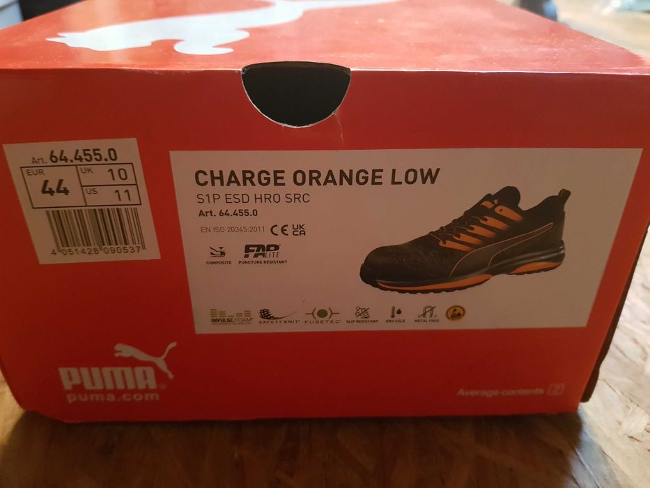 Buty Robocze Puma CHARGE ORANGE LOW 64.455 R.44