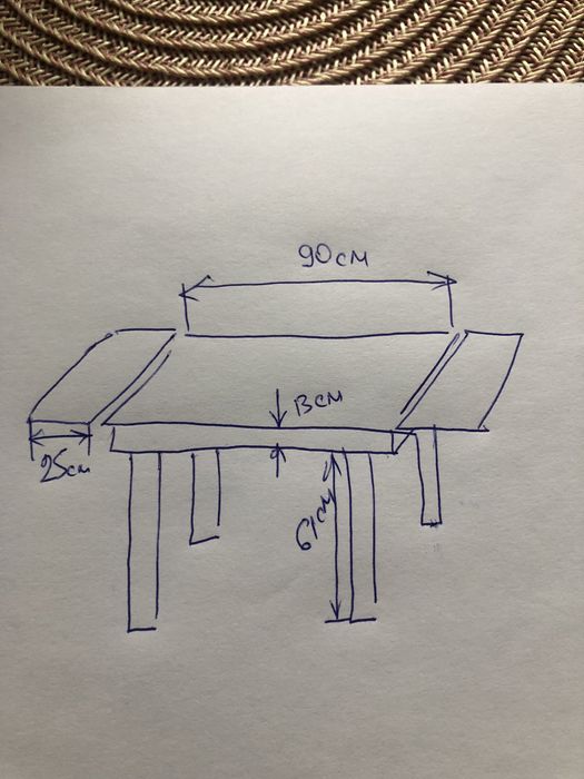 Кухонный стол из плотного оргстекла