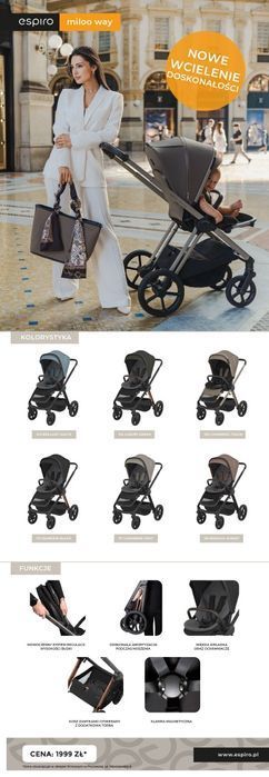 Espiro Miloo Way NOWOŚĆ! Duża spacerówka