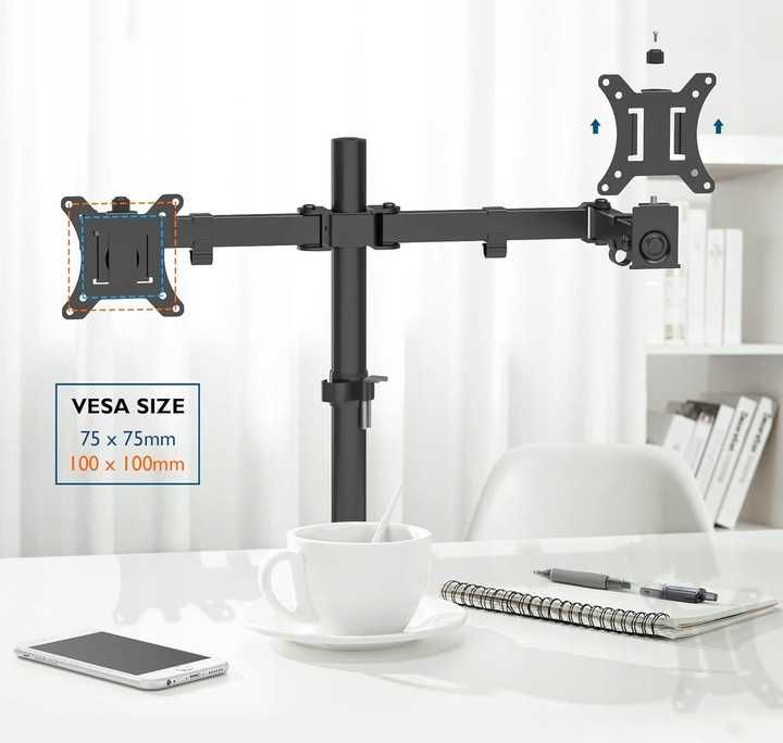 Uchwyt na dwa monitory BONTEC MDM002L