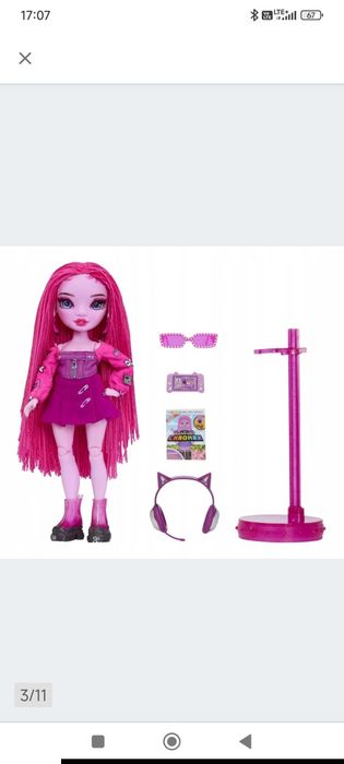 Lalka Rainbov High Shadow-Pinkie James.