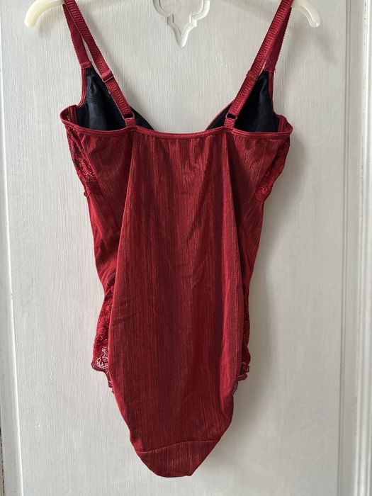 BHS czerwone body koronka 36 B 80 B