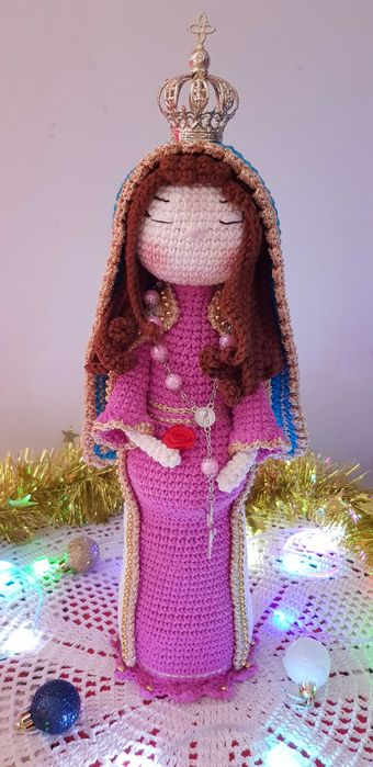 Nossa Senhora Amigurumi Rosa Grávida