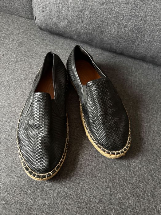 Шкіряні плетені стильні еспадрильі Massimo Dutti