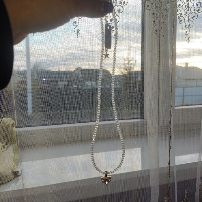 Трендовий чокер з гірського кришталю підвіска кольє