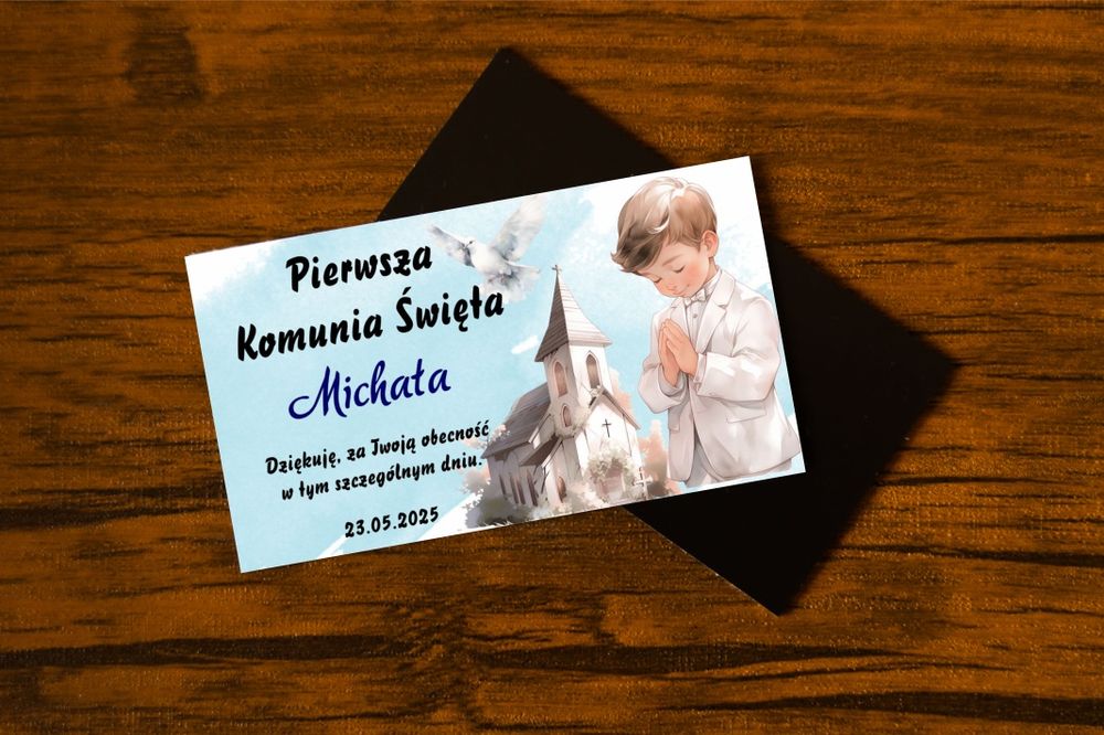 Magnes na podziękowanie dla gosci komunijnych