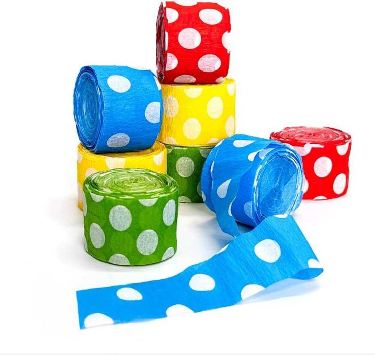 Bibuła krepowa serpentyny 8 rolek M440