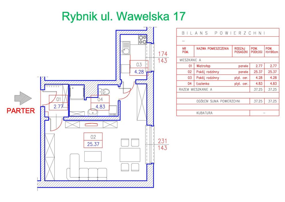 Urządzone mieszkanie parter blisko centrum