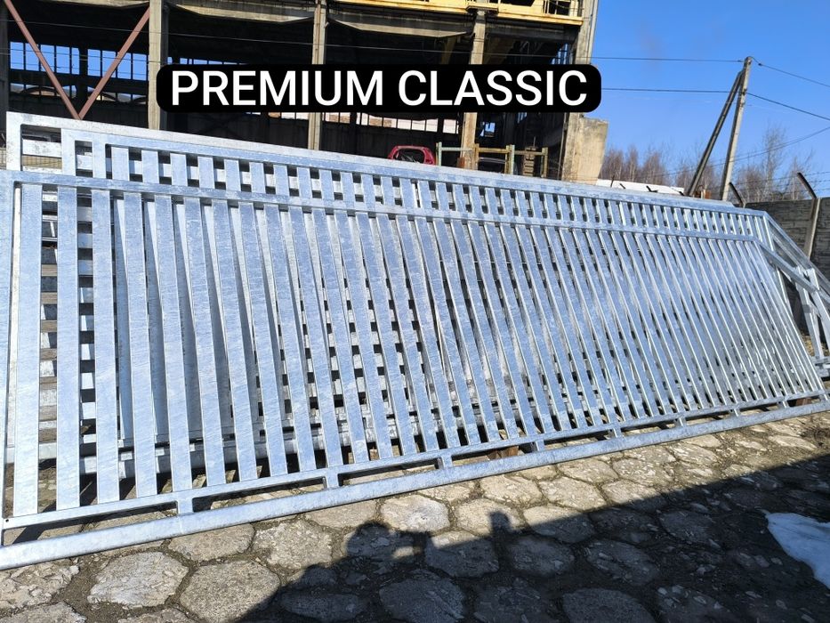 Brama przesuwna palisada pion 4m  Ocynk ogniowy+RAL, 5m, 6m