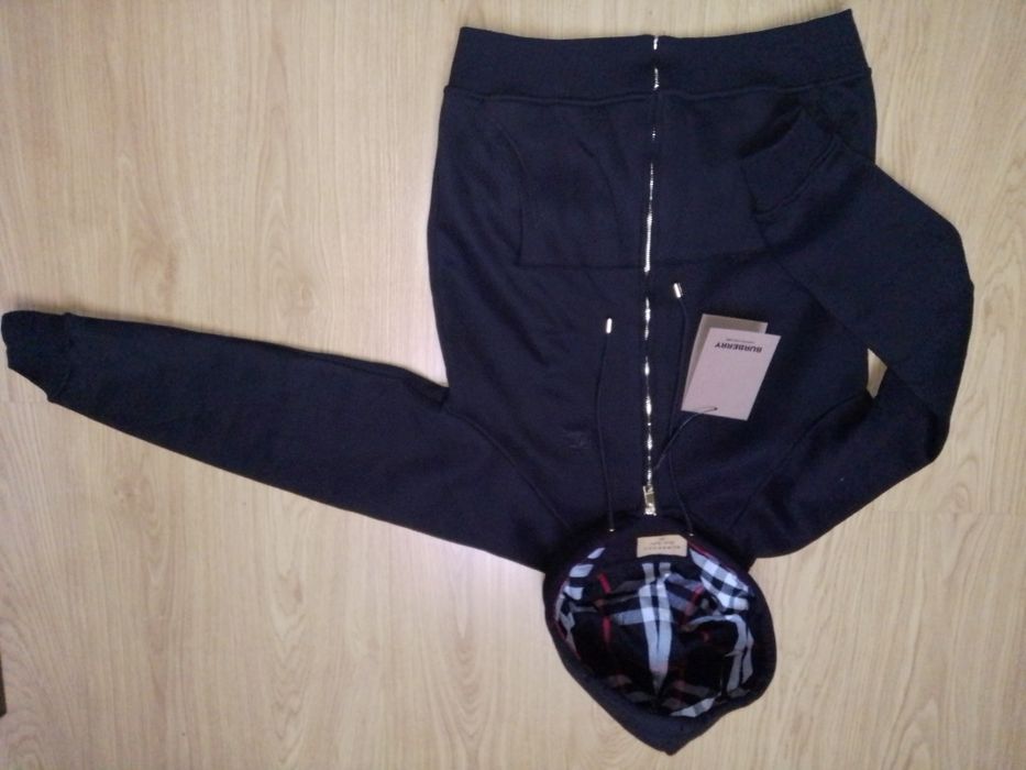 Burberry rozsuwana bluza z kapturem  S