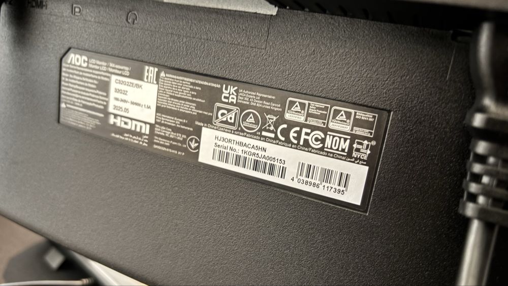 Monitor AOC CURVO DE 32 polegadas (novo)