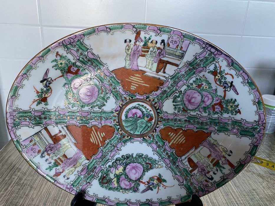 Prato de pocelana fabrica em macau