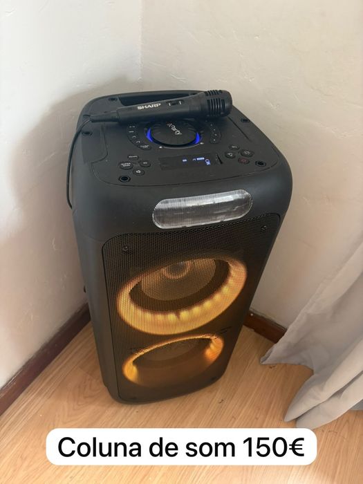Coluna de som nova ,c microfone