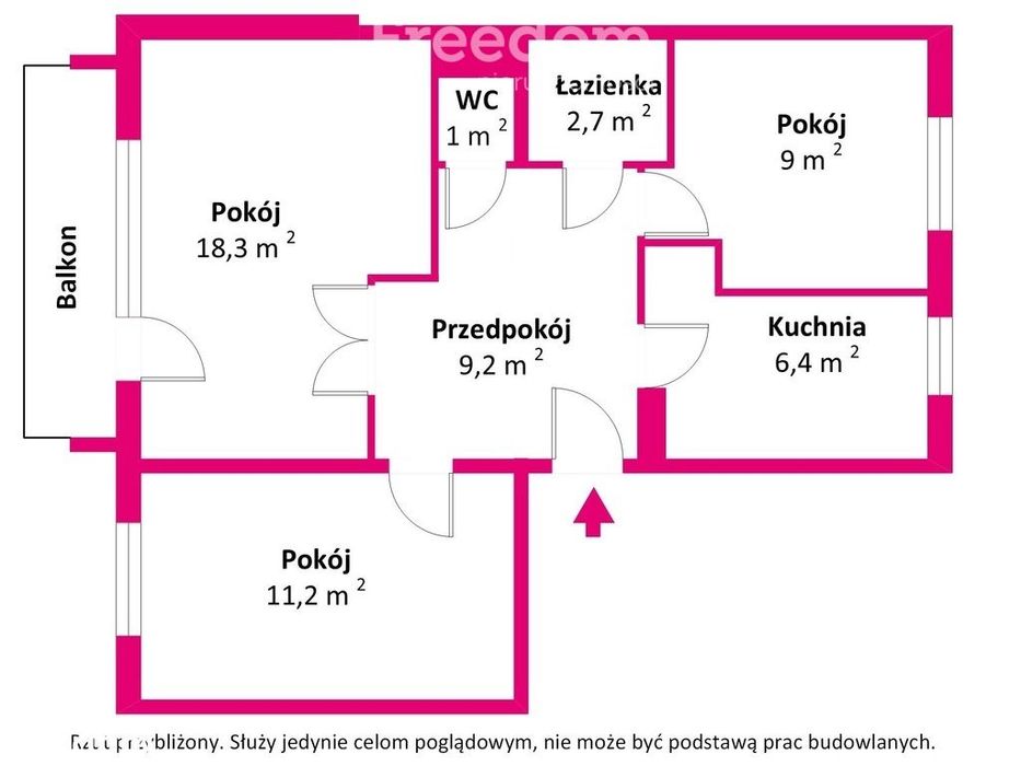 Trzypokojowe mieszkanie na Serbinowie w Mińsku Maz