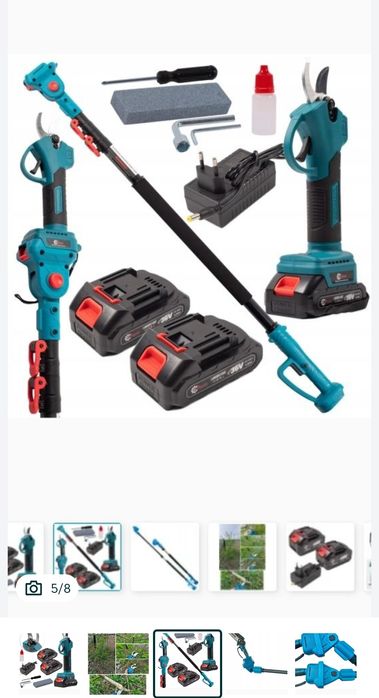 Zestaw piła zekator na wysięgniku 5m   4xaku 48v ostrzałka