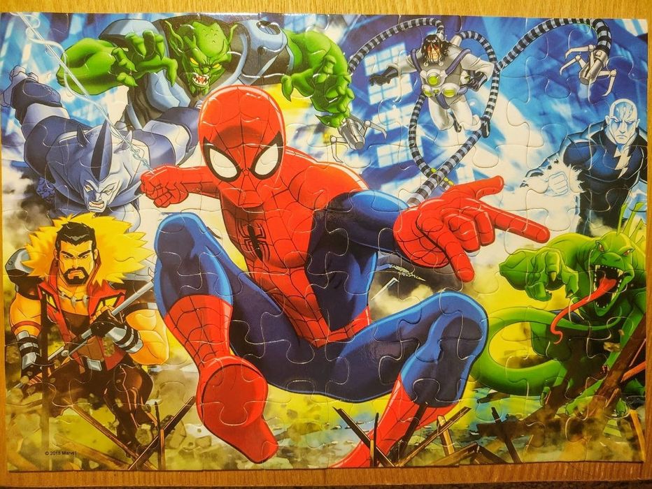 Пазлы со Спайдерменом 70 деталей Spider Man G-Toys Avangers Marvel