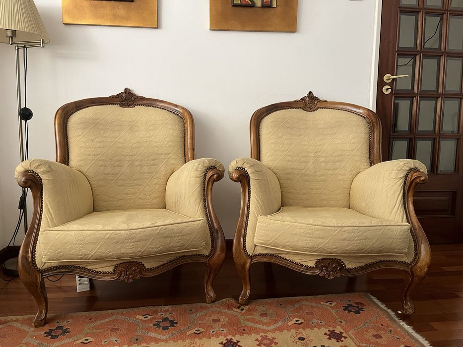Conjunto de Sofás e Poltronas Vintage