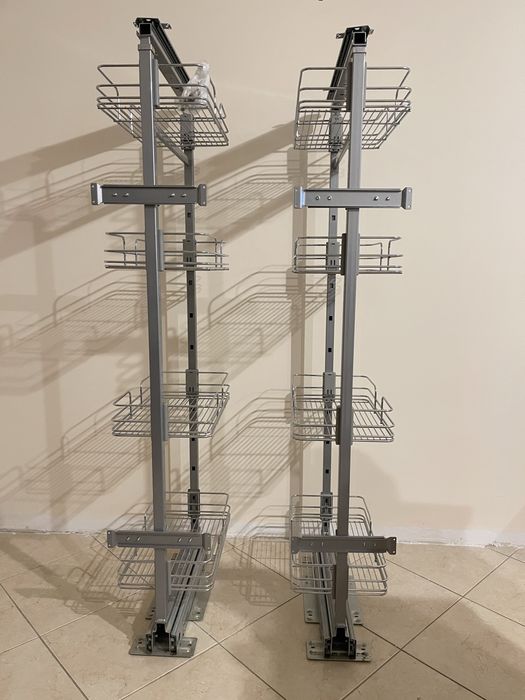 Armário de cozinha deslizante de cozinha com 4 cestos metálicos