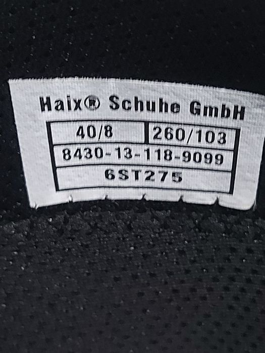 Botas pretas HAIX para GNR, PSP, Vigilantes, Bombeiros, Tamanho 40 novos.
