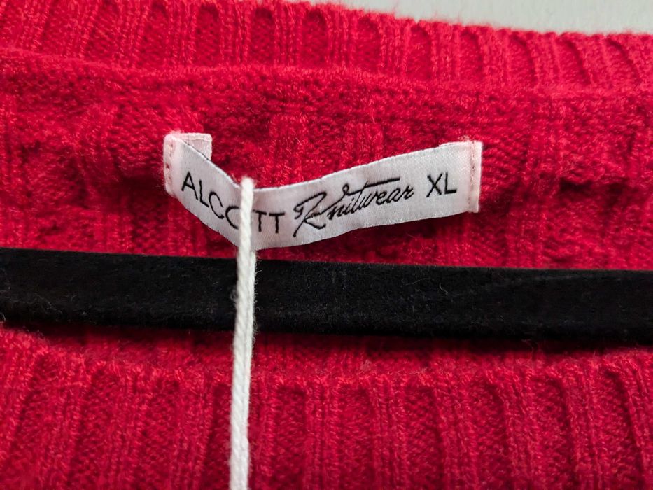Sweter Alcott z wiskozą czerwony rozm. XL