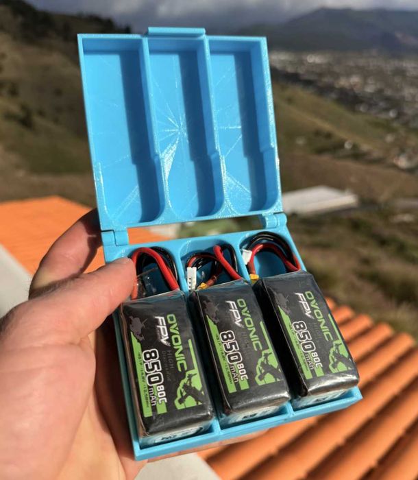 Pudełko do 3x OVONIC 850mAh 4S lipo Battery Case - XT30 (PiP) case box
