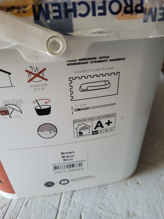 Elastolith elabrick klej 15 kg nowy nie otwierany  Brązowy