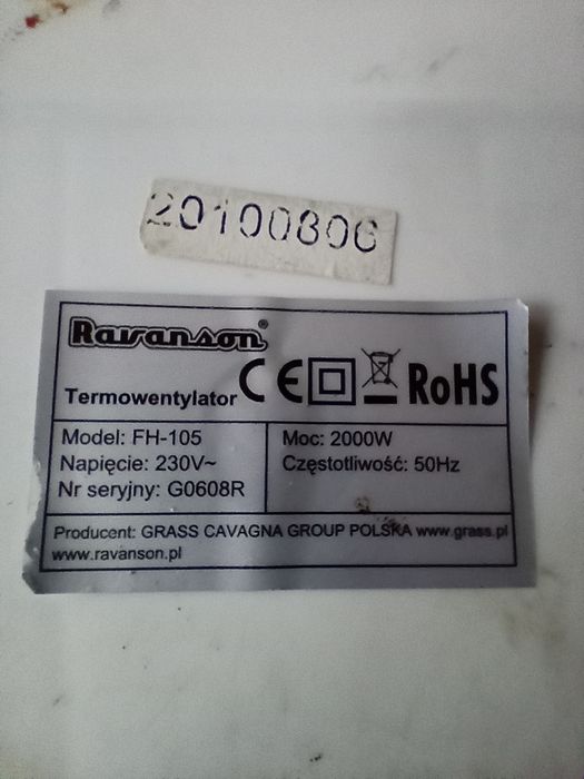 Termowentylator farelka