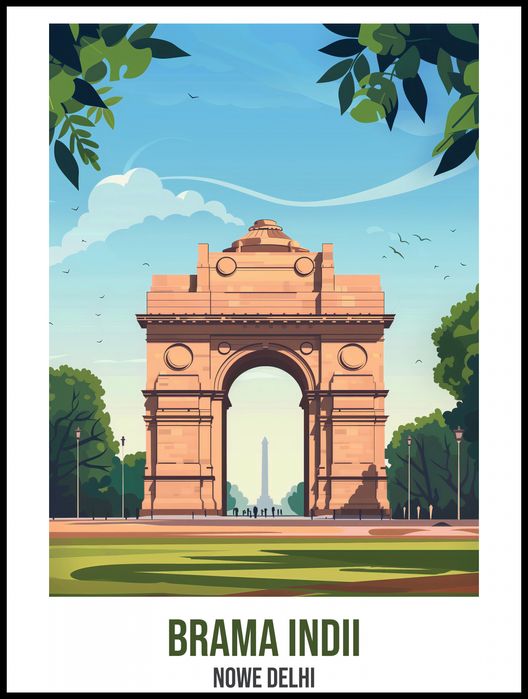 Plakat 75x100cm Brama Indii