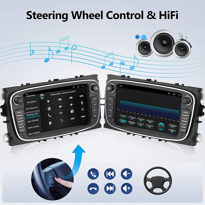 Rádio 2din 2/32GB android Ford 7' GPS WIFI rds CARPLAY + CANBUS NOVO