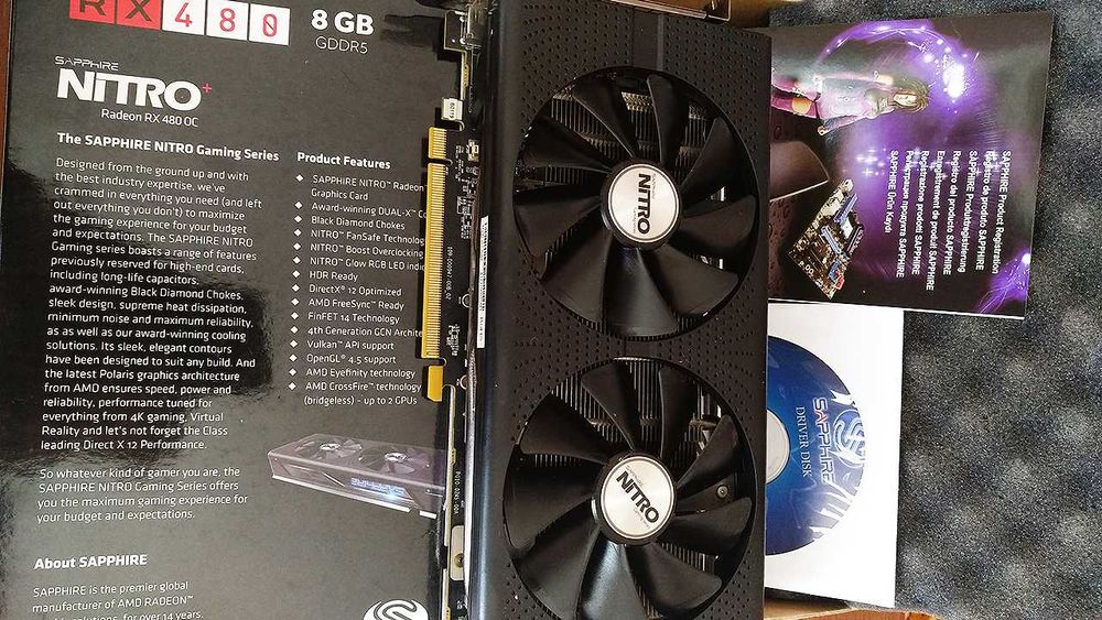 Відеокарта SAPPHIRE NITRO+ Radeon RX480 8G GDDR5 DUAL OC