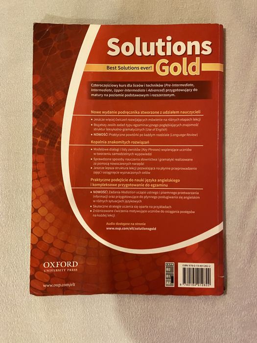 Oxford Solutions Gold Book klasa 1 Język Angielski Student’s Book