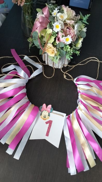 Girlanda na roczek myszka Minnie baner