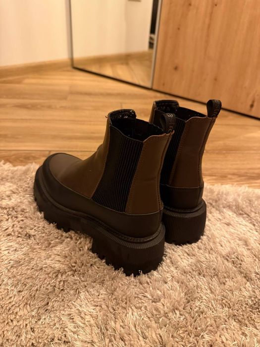 Сапожки чобітки боти зима шкіра