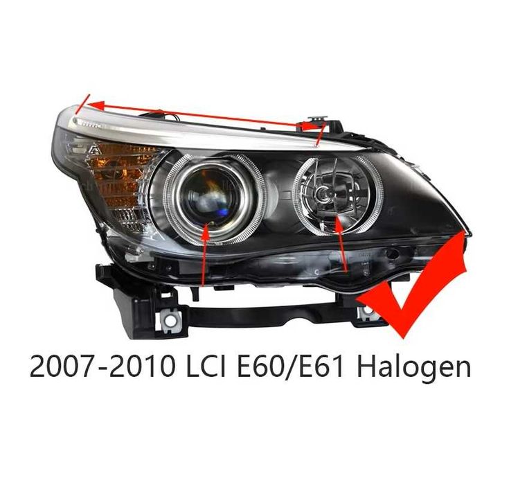 Kit 2 lampadas LED Angel Eyes BMW E60 E61 LCI 2007 a 2010 - 60w Novo