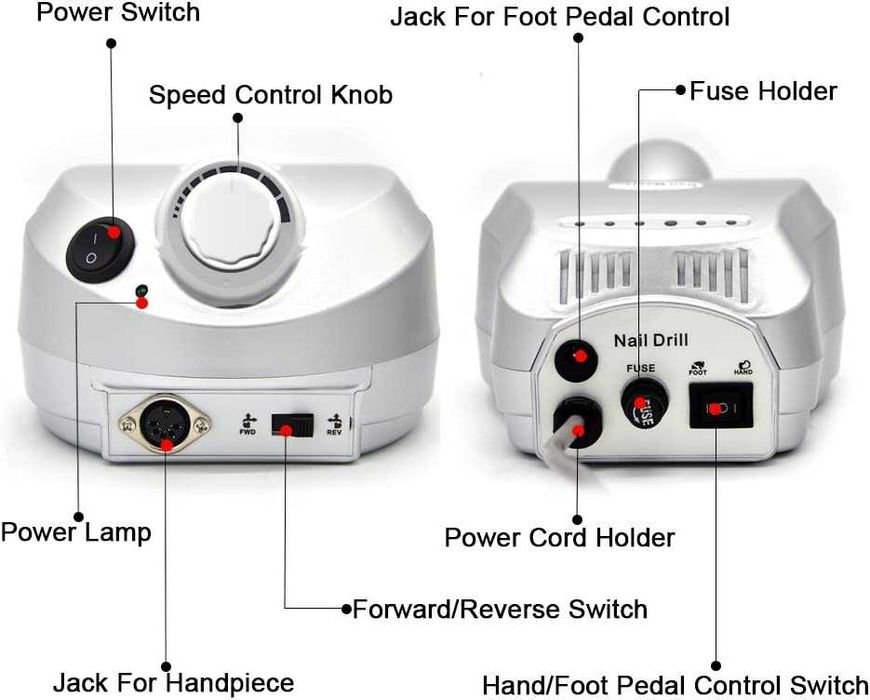Broca de unhas micromotor 30.000 rpm (dourado) - novo