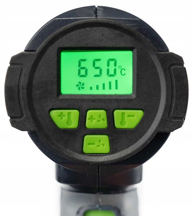 Opalarka Elektryczna 2 Biegi Regulacja Mocna 2200w + 5 Dysz + Szpachla