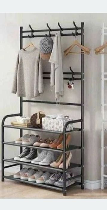 Вешалка для одежды в прихожую с полками для обуви, пересылаю