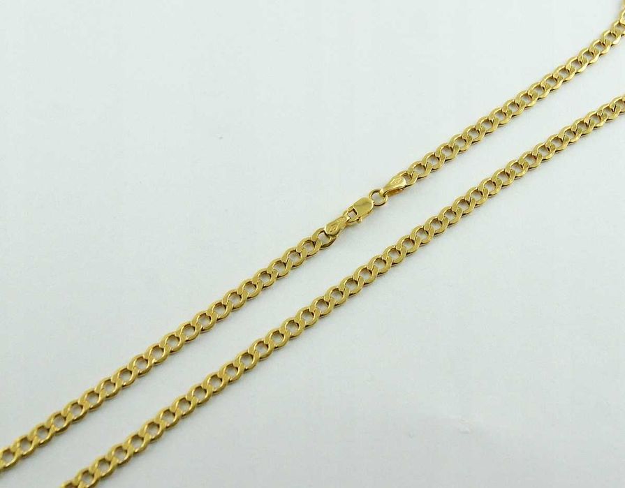 Elegancki Złoty Łańcuszek Pancerka ZŁOTO pr.585 60cm NA PREZENT