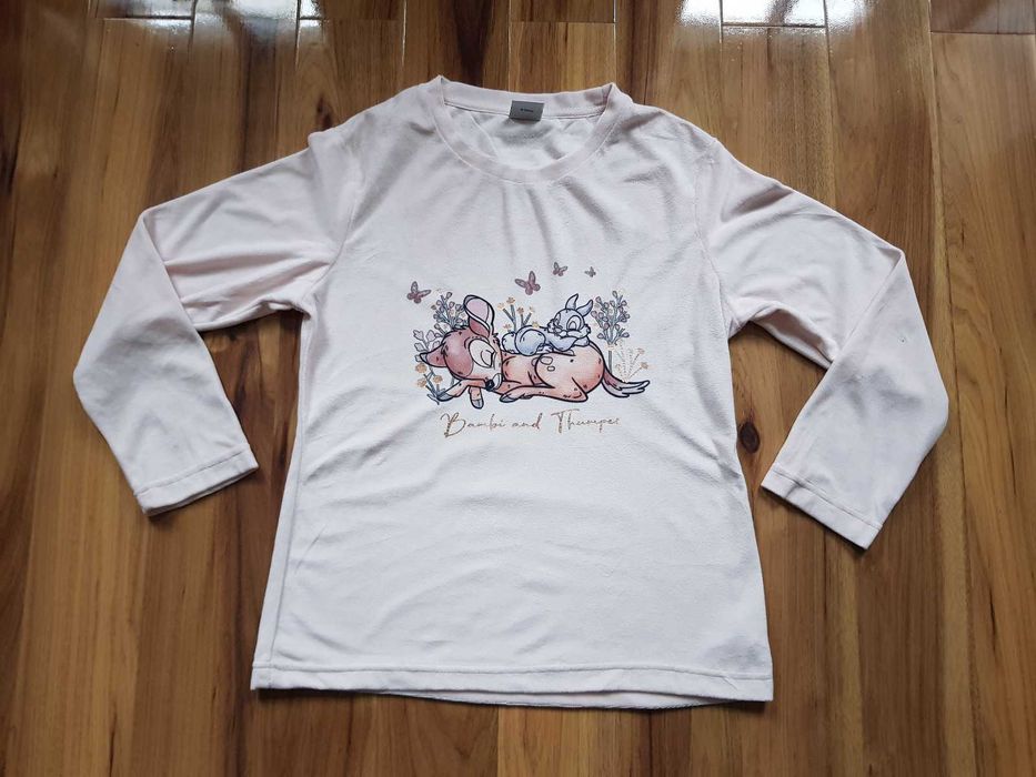 Piżama Disney Bambi i Tuptuś Thumper Tesco jasnoróżowa bluzka EUR 34